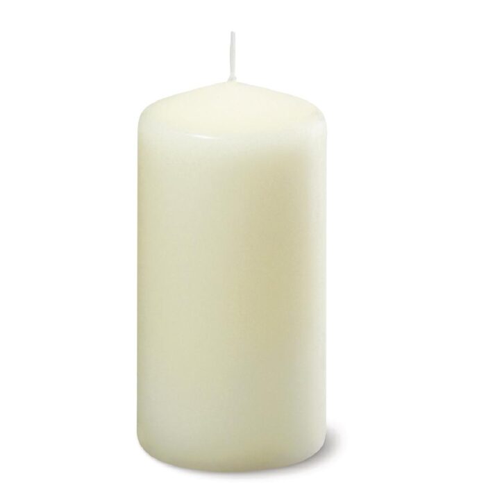Ivory Pillar Tall 5inch Candle