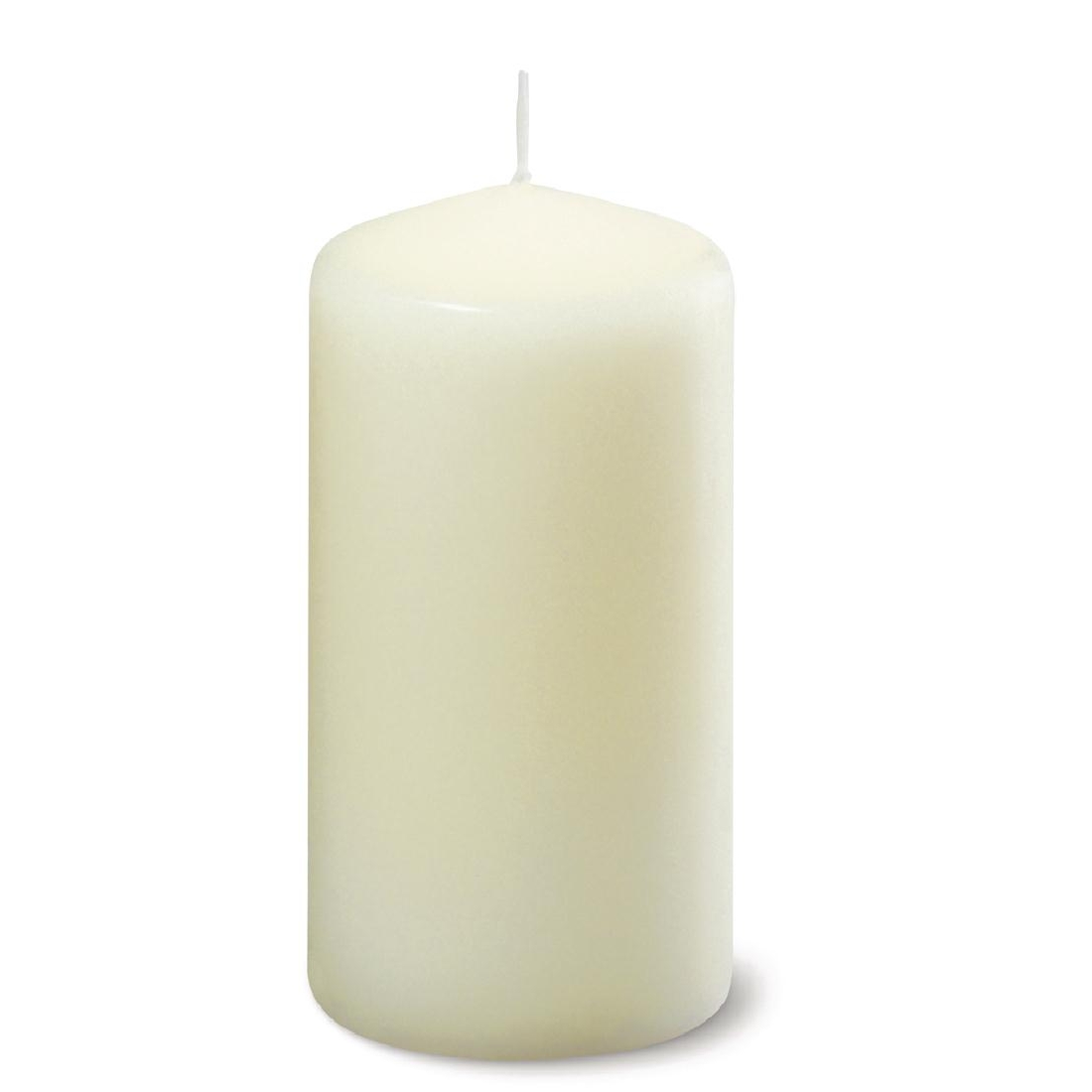 Ivory Pillar Tall 5inch Candle