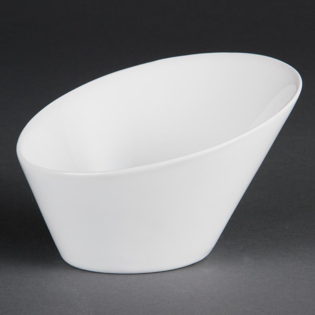 Olympia Whiteware Oval Sloping Bowls 154(L)x133(W)mm