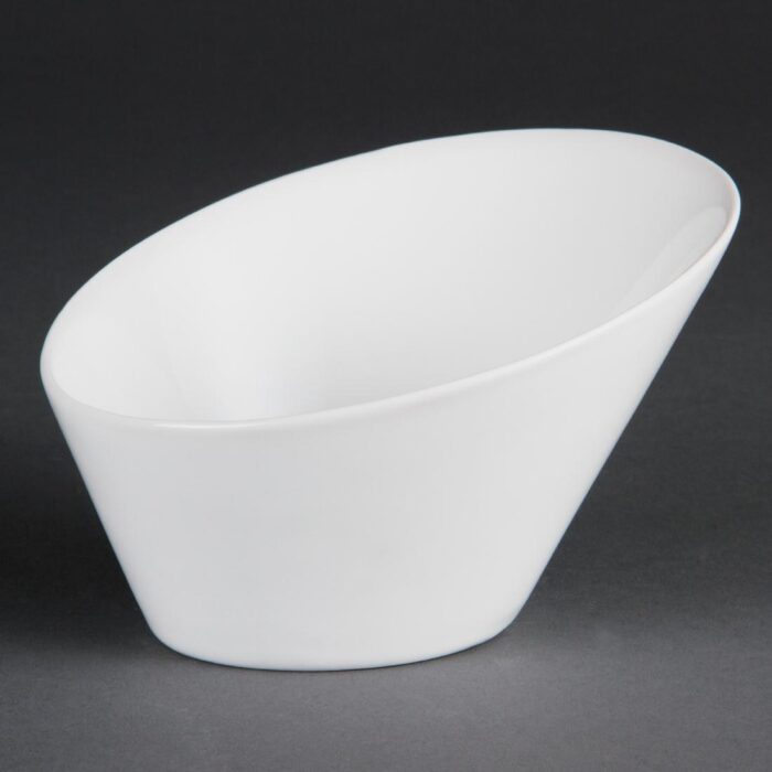 Olympia Whiteware Oval Sloping Bowls  180(W)x200(L)mm