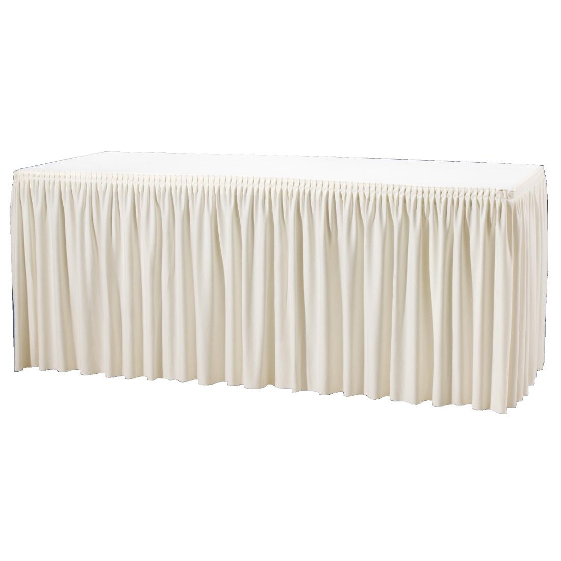Table Top Cream Cover & Skirting - Plisse Style