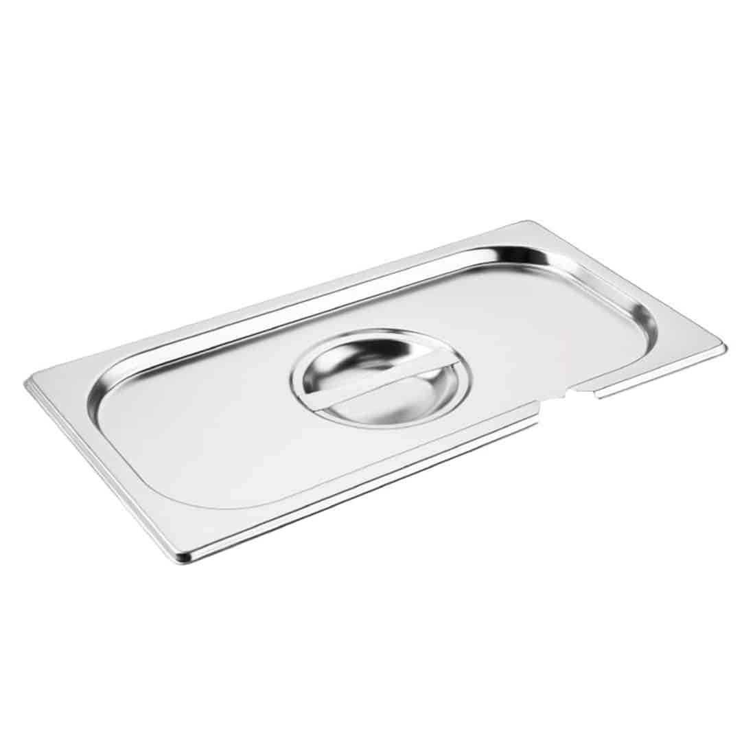 Vogue Stainless Steel 1/3 Gastronorm Notched Lid