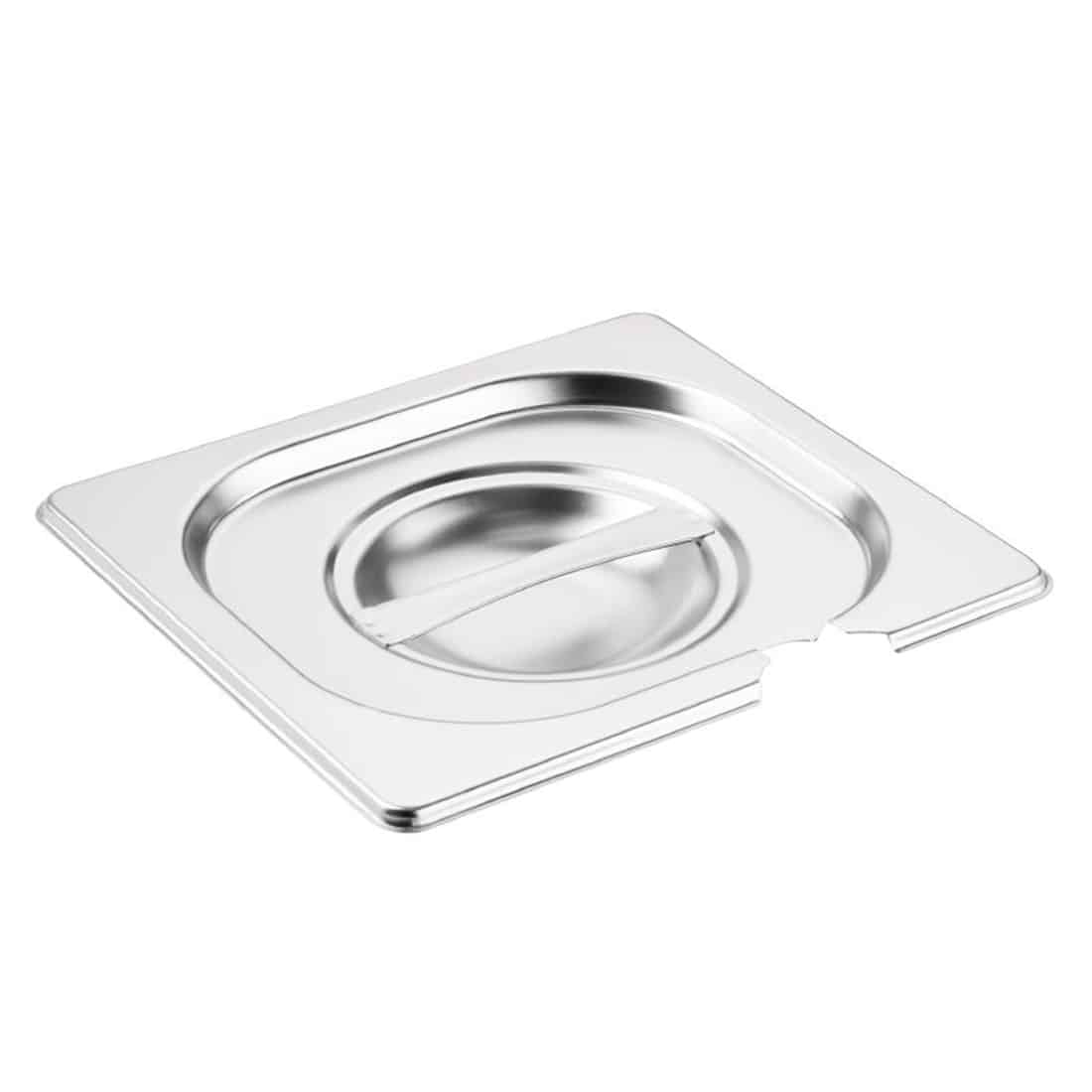 Vogue Stainless Steel 1/6 Gastronorm Notched Lid