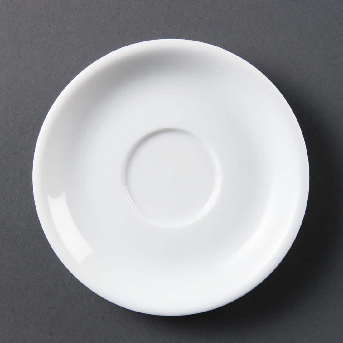 Olympia Whiteware Cappuccino Saucers