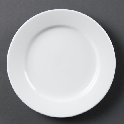 Olympia Whiteware Wide Rimmed Plates 165mm