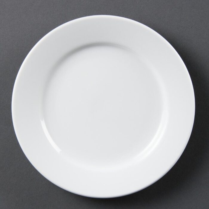 Olympia Whiteware Wide Rimmed Plates 165mm