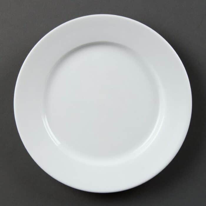 Olympia Whiteware Wide Rimmed Plates 202mm