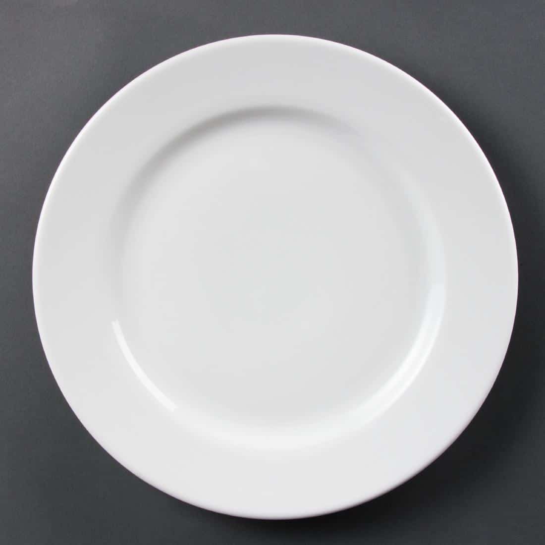 Olympia Whiteware Wide Rimmed Plates 310mm