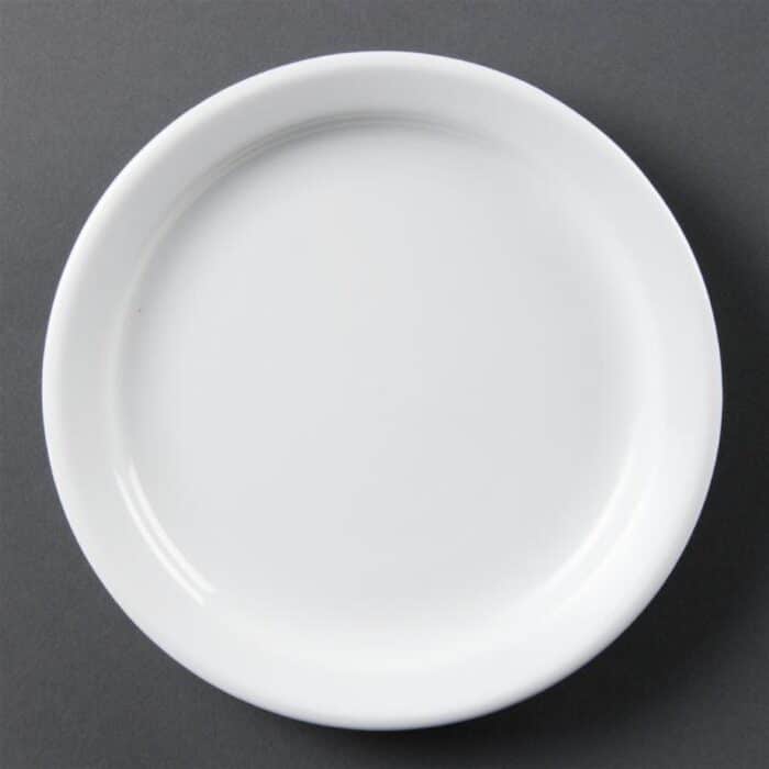 Olympia Whiteware Narrow Rimmed Plates 180mm