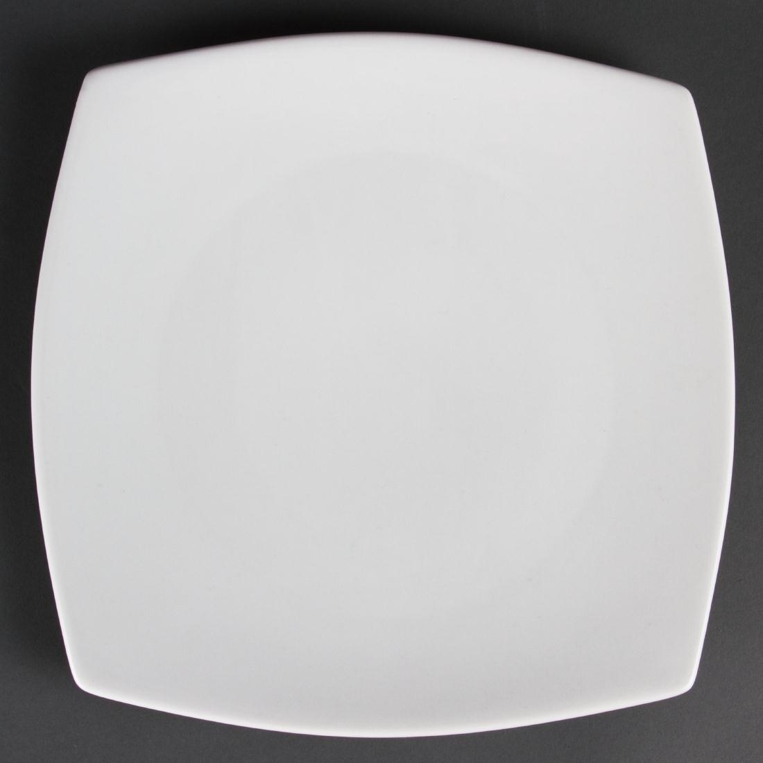 Olympia Whiteware Rounded Square Plates 270mm