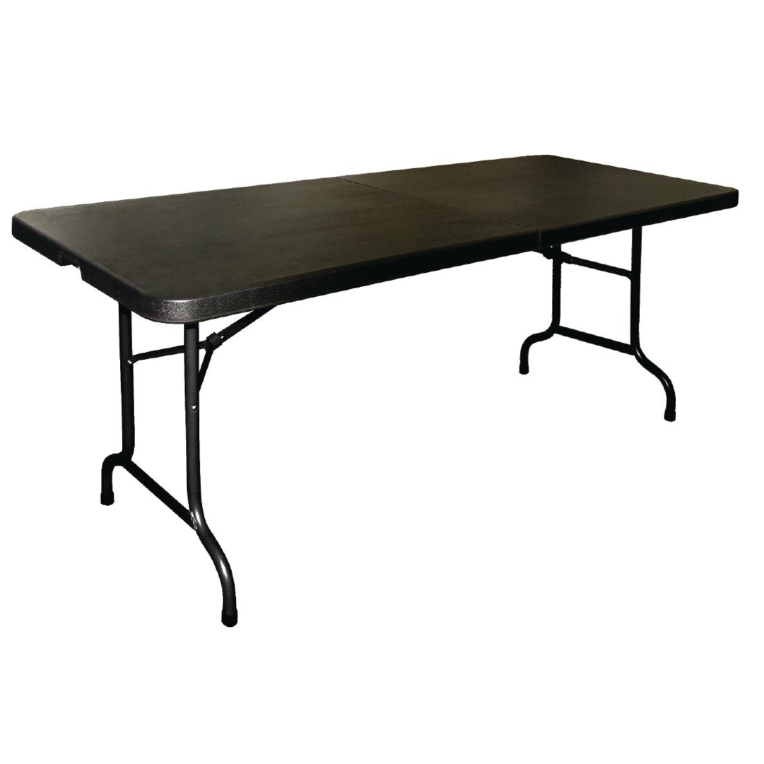 Bolero Centre Folding Utility Table 6ft Black