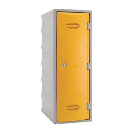 Extreme Plastic Single Door Locker Camlock Yellow 900mm