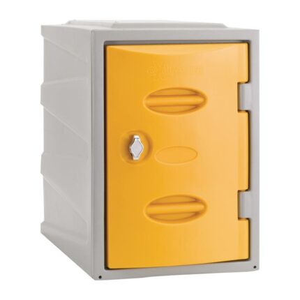 Extreme Plastic Single Door Locker Hasp and Staple Lock Yellow 450mm