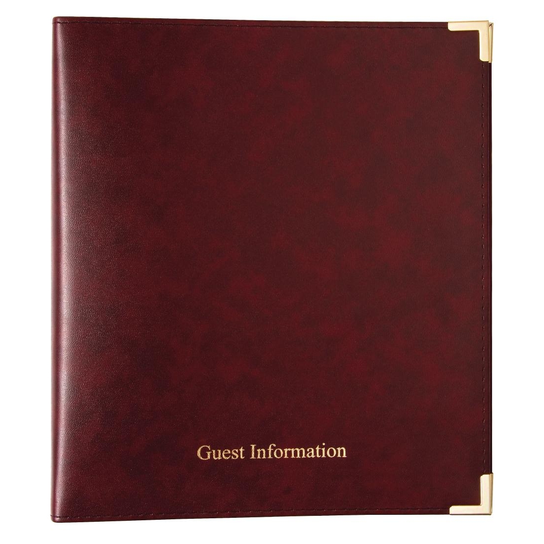 Burgundy Guest Information Folder