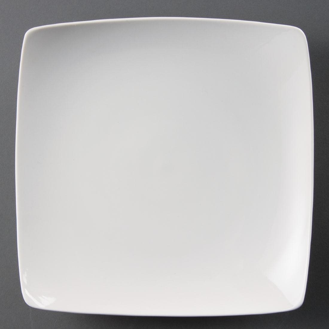 Olympia Whiteware Square Bowled Plates 250mm