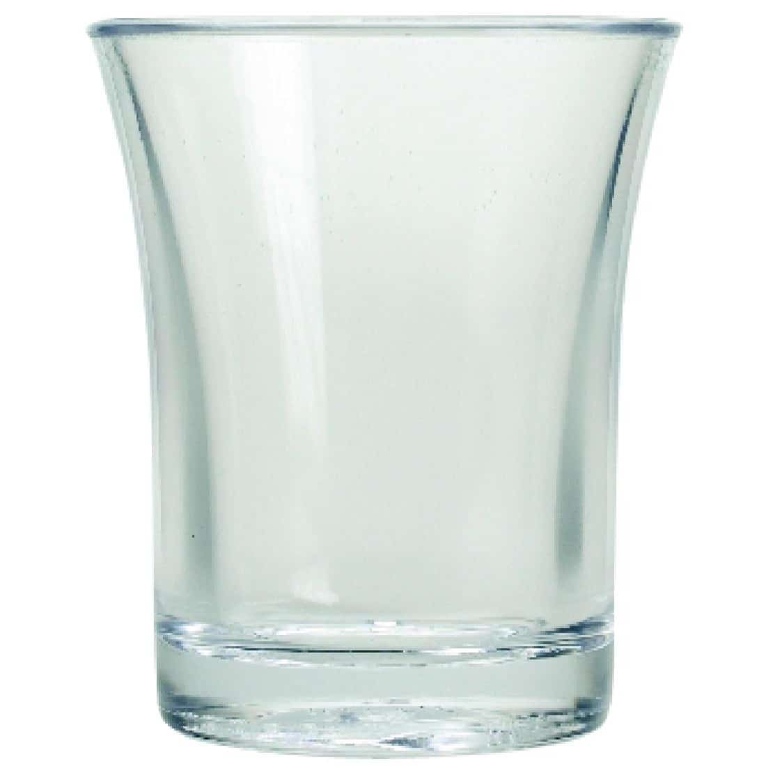 Essential Re-Usable Plastic Single Measure Party Clear Shot Glasses 30ml  1oz