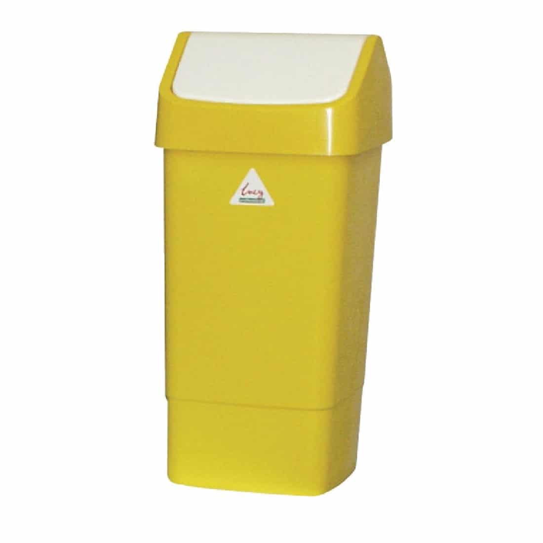 SYR Swing Lid Bin Yellow