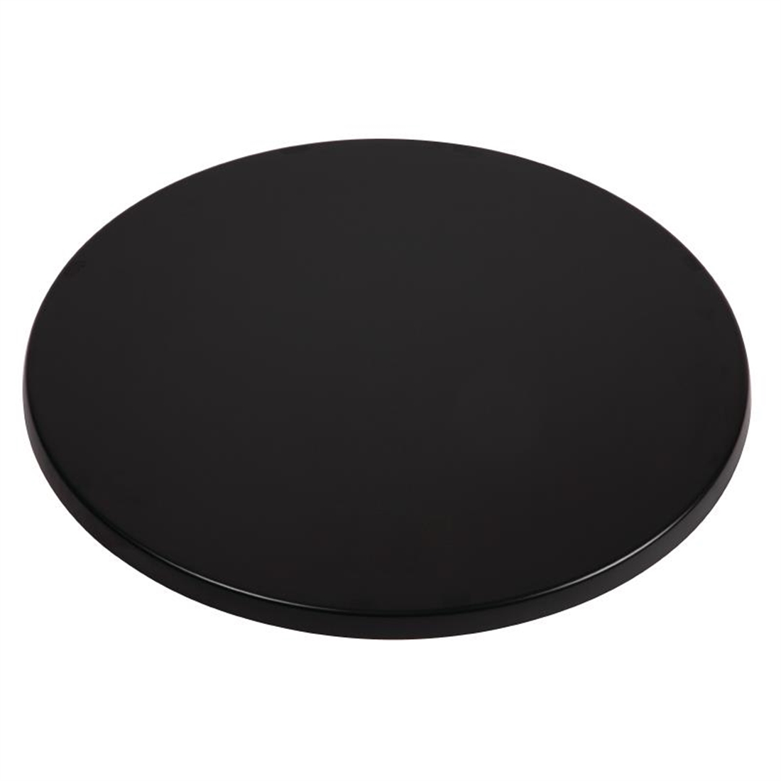 Werzalit Pre-drilled Round Table Top Black 600mm