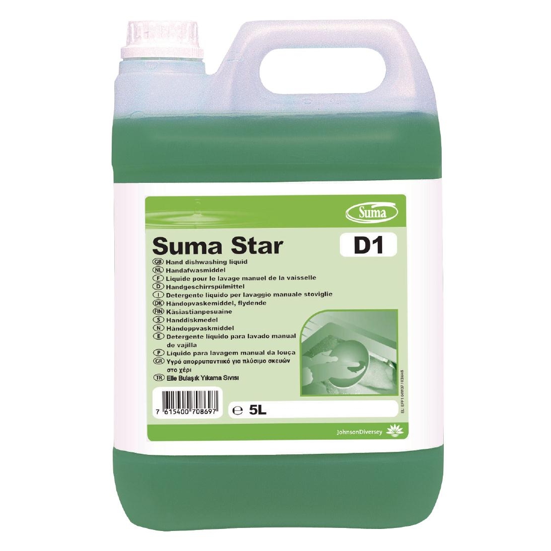 Suma Star D1 Washing Up Liquid 5 Litre (Pack of 2)