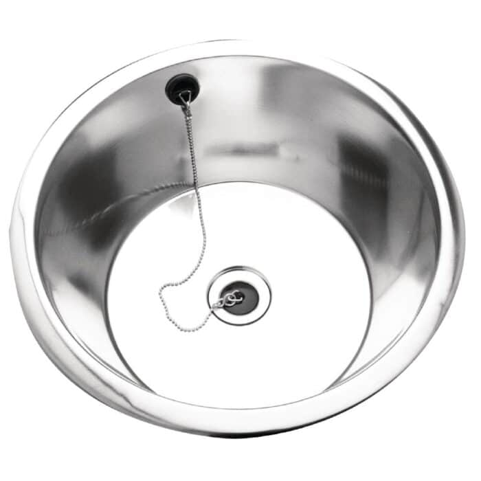 Franke Sissons Stainless Steel Rimmed Edge Round Inset Sink Bowl 380mm