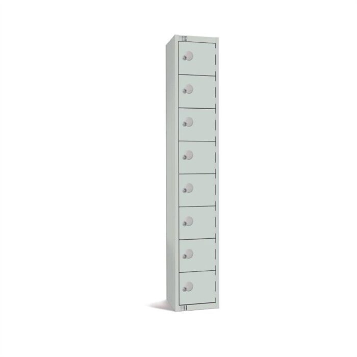 Elite Eight Door Camlock Locker Grey