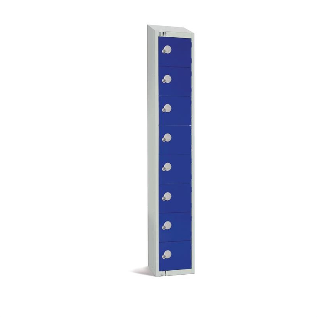 Elite Eight Door Electronic Combination Locker with Sloping Top Blue