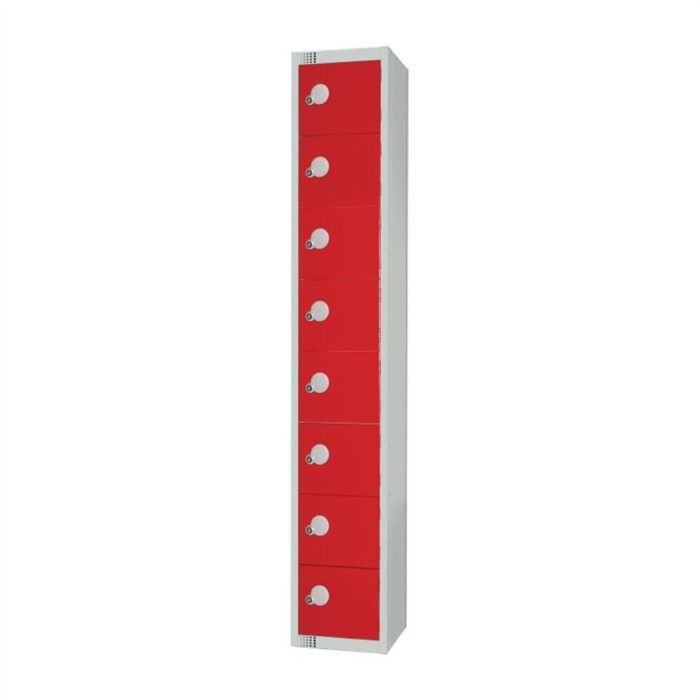 Elite Eight Door Coin Return Locker Red