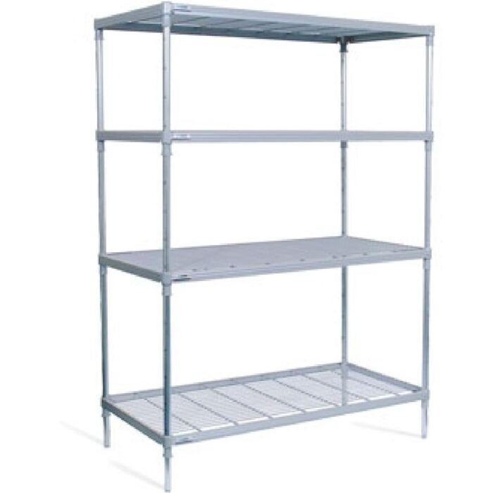 Craven 4 Tier Nylon Coated Wire Shelving with Castors 1825x875x391mm