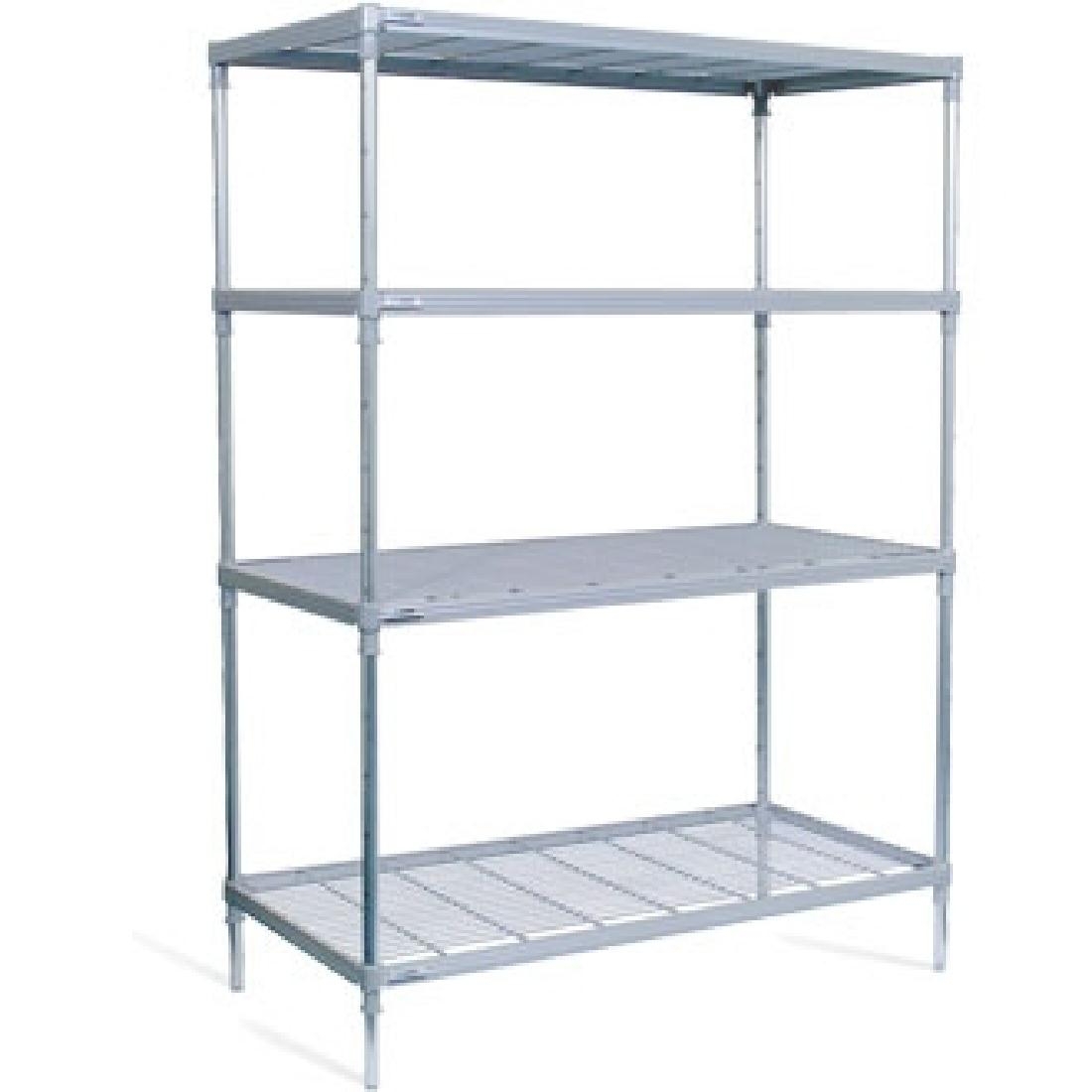 Craven 4 Tier Nylon Coated Wire Shelving with Castors 1825x1175x591mm