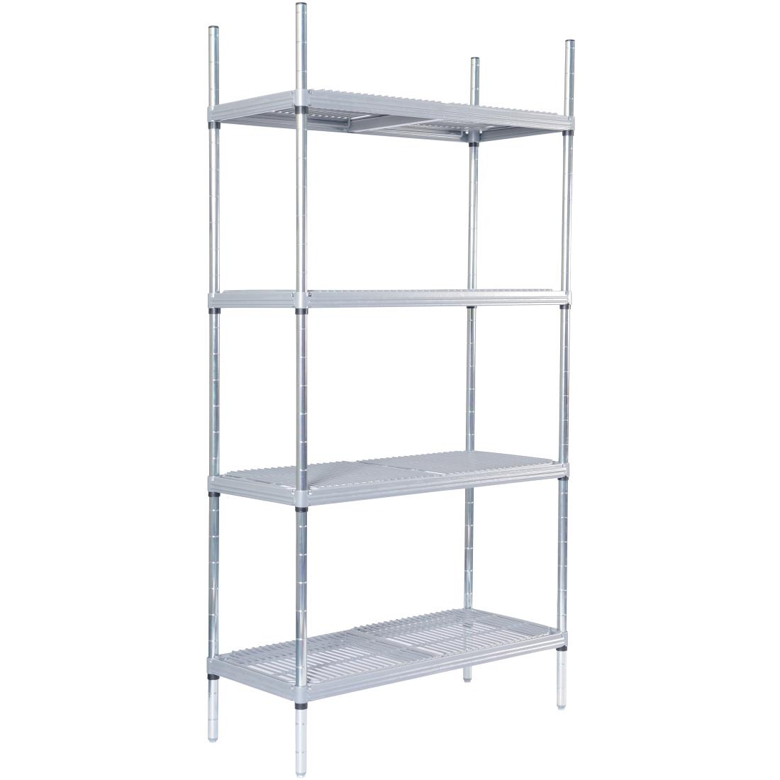 Craven 4 Tier Nylon Coated Wire Shelving With Pads 1700x1175x391mm