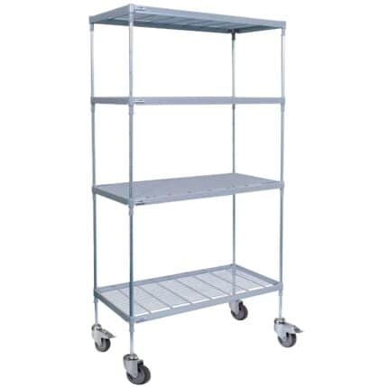 Craven 4 Tier Nylon Coated Wire Shelving with Pads  1825x875x491mm