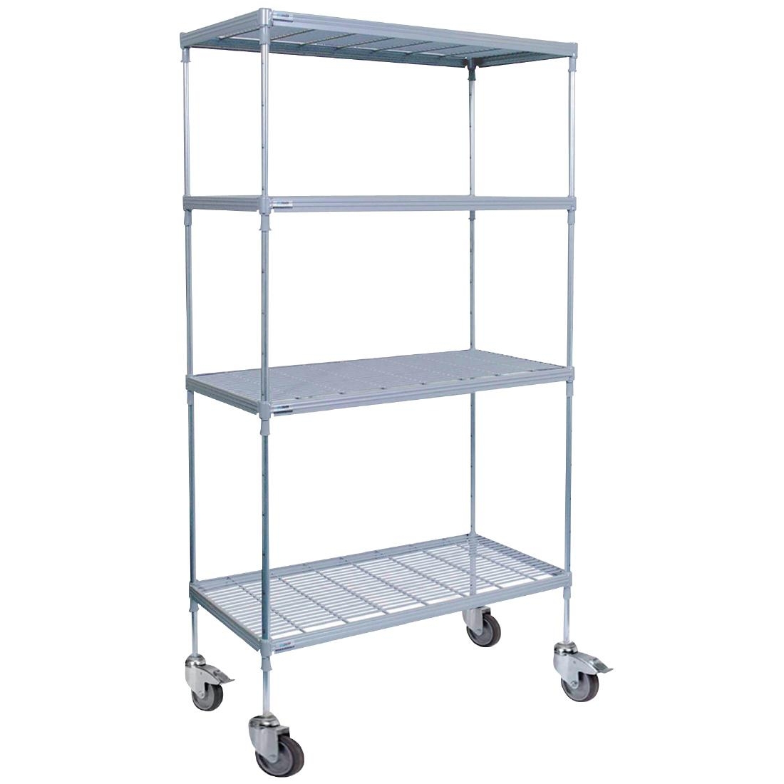 Craven 4 Tier Nylon Coated Wire Shelving with Pads  1825x875x491mm