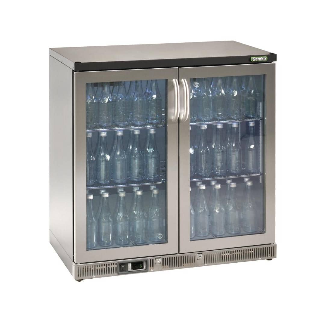 Gamko Bottle Cooler - Double Hinged Door 250 Ltr Stainless Steel