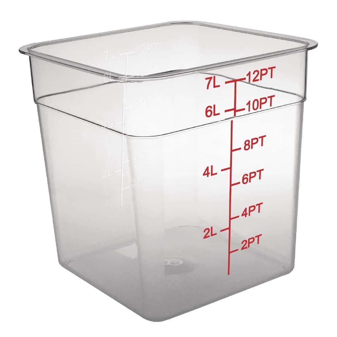 Vogue Polycarbonate Square Storage Container 7Ltr