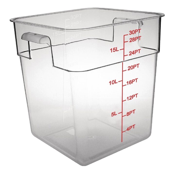 Vogue Polycarbonate Square Storage Container 15Ltr