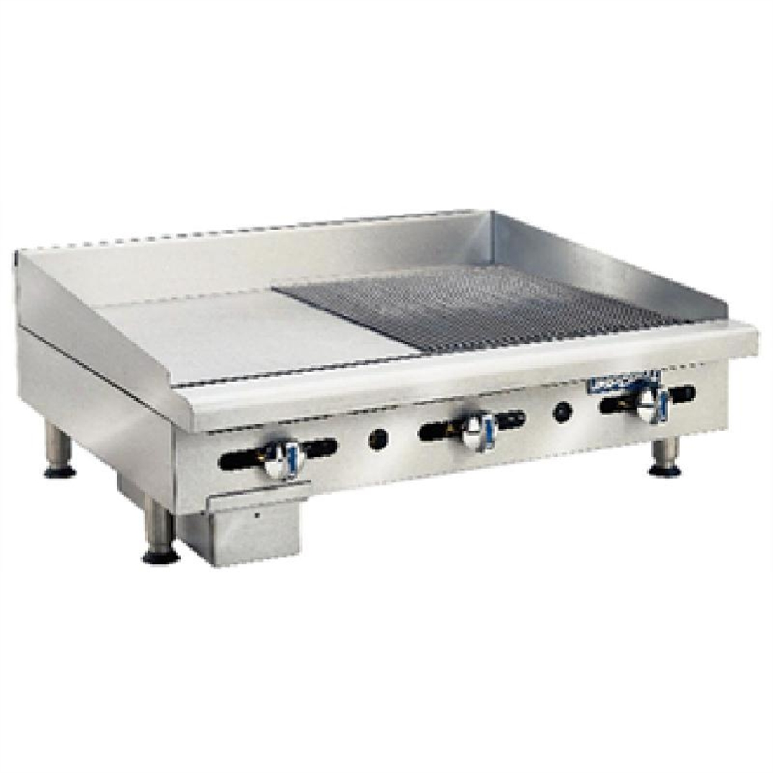 Imperial Thermostatic Ribbed and Smooth Propane Gas Griddle ITG-18-GG18