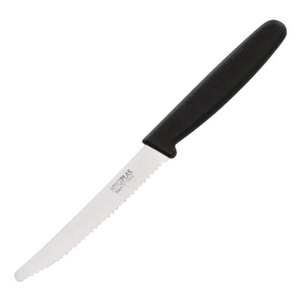 Hygiplas Serrated Tomato Knife Black 10cm