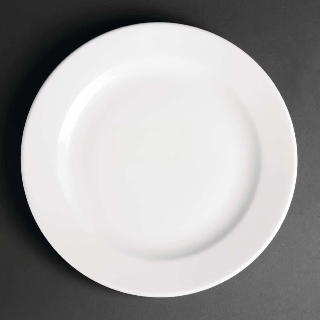 Royal Porcelain Classic White Wide Rim Plates 240mm