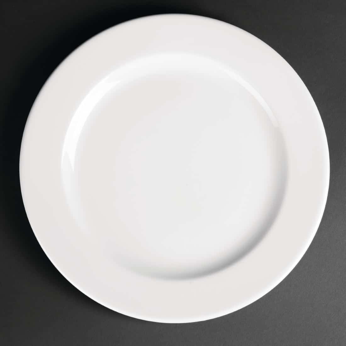 Royal Porcelain Classic White Wide Rim Plates 260mm