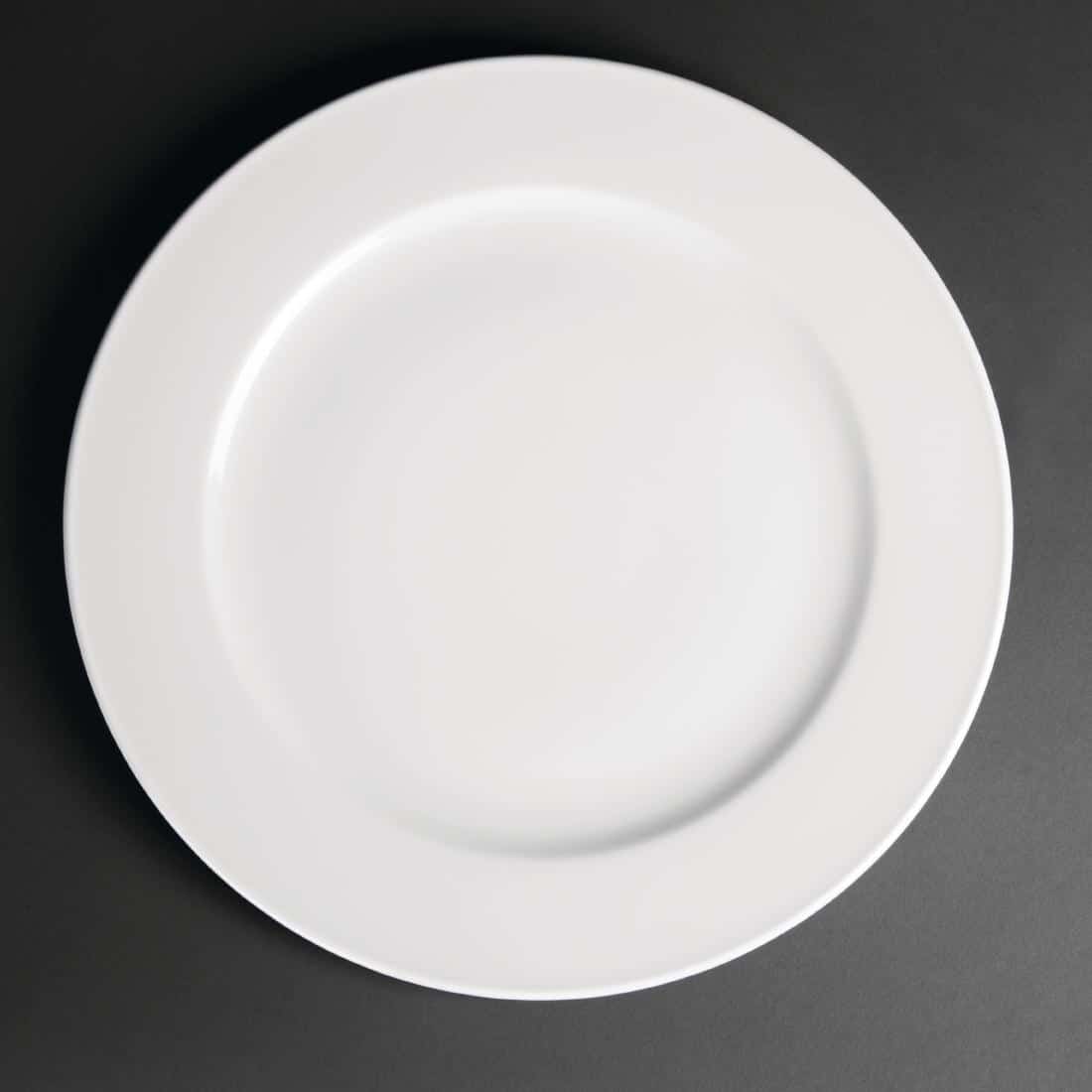 Royal Porcelain Classic White Wide Rim Plates 310mm