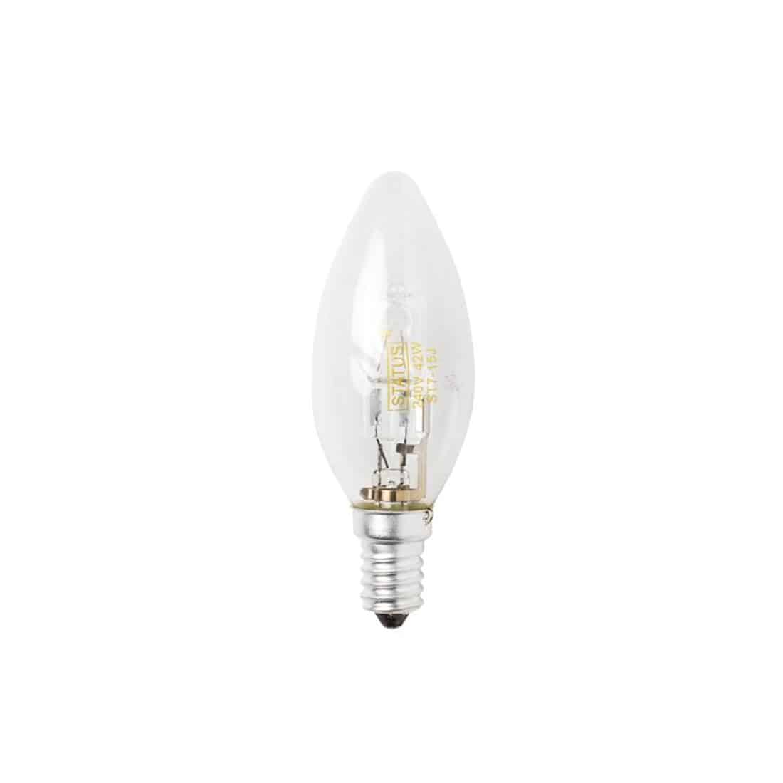 Status Halogen Candle Bulb SMALL Edison Screw 42W