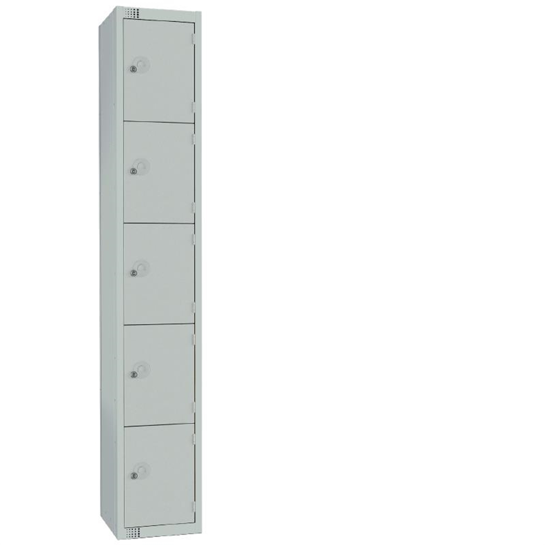 Elite Five Door Electronic Combination Locker with Sloping Top Grey