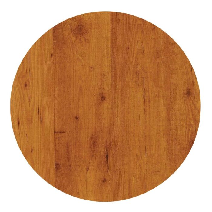 Werzalit Pre-drilled Round Table Top  Pine 600mm