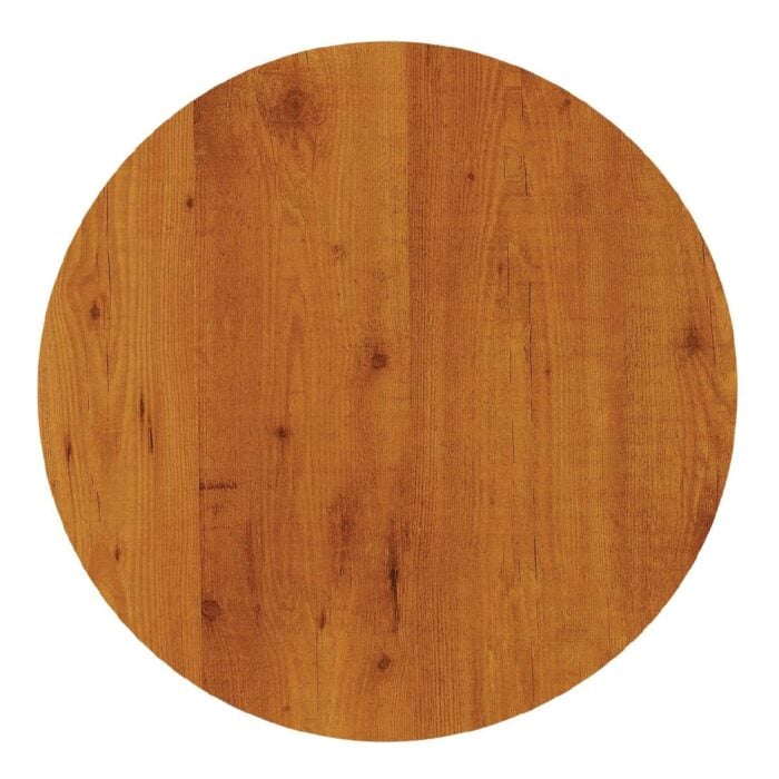 Werzalit Pre-drilled Round Table Top  Pine 600mm