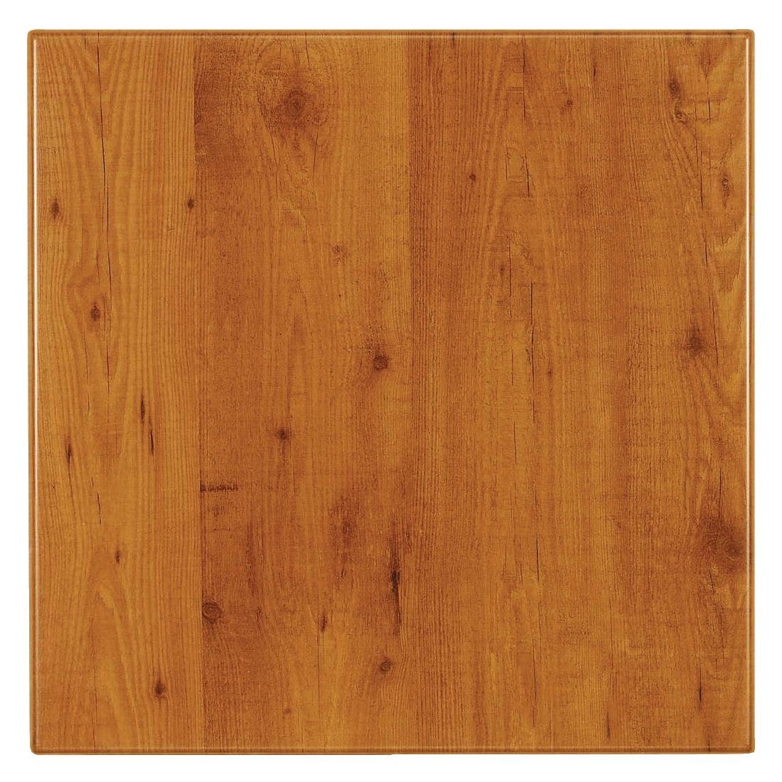 Werzalit Pre-drilled Square Table Top  Pine 600mm