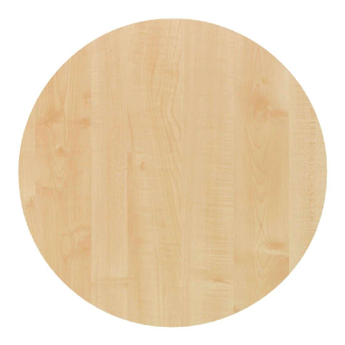 Werzalit Pre-drilled Round Table Top  Maple 600mm