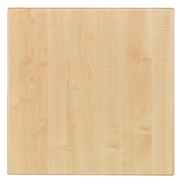 Werzalit Pre-drilled Square Table Top  Maple 700mm