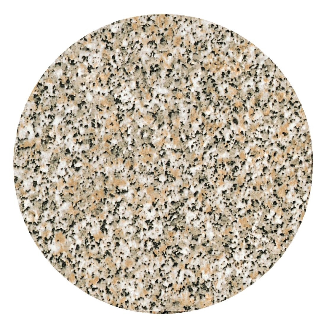 Werzalit Pre-drilled Round Table Top  Granite 600mm