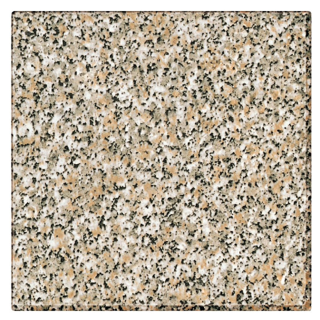 Werzalit Pre-drilled Square Table Top  Granite 600mm