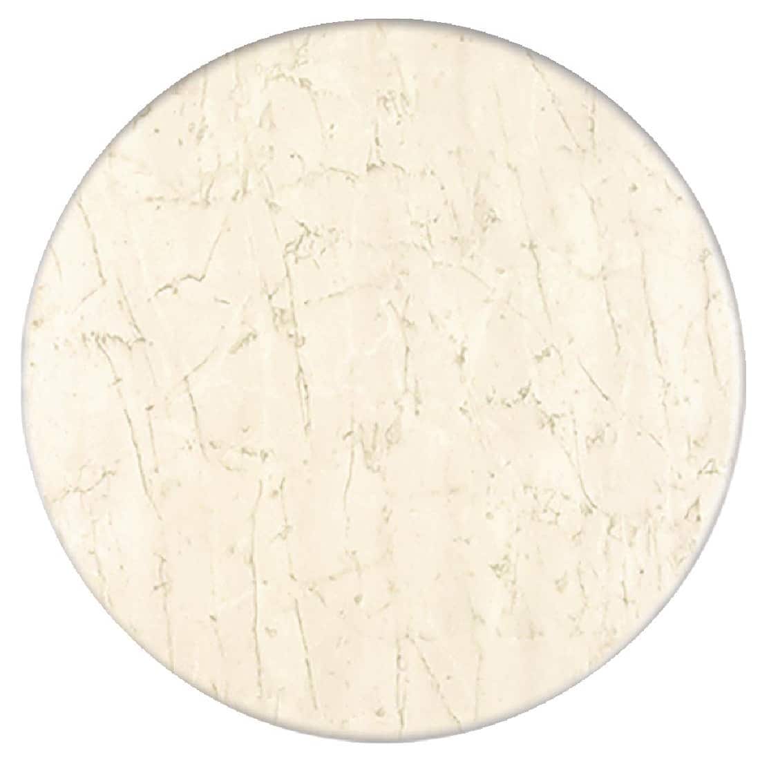 Werzalit Pre-drilled Round Table Top  Marble Bianco 600mm